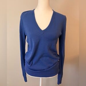 J crew cotton Blue v neck sweater